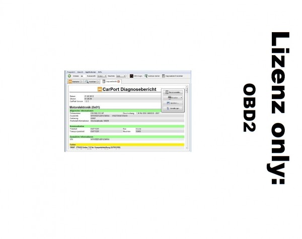 Carport Lizenz Basis OBD2