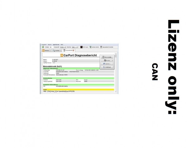 CarPort Lizenz Basis CAN